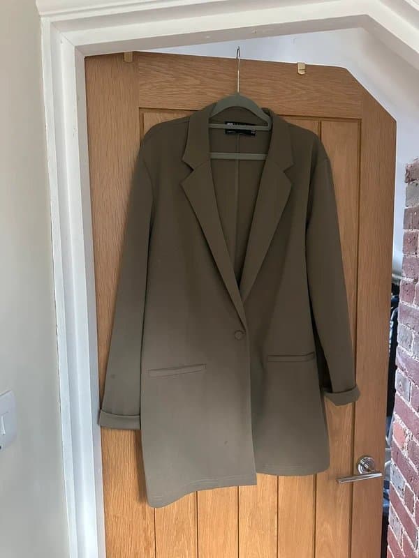 ASOS ASOS Tall Dark Green Longline stretchy blazer