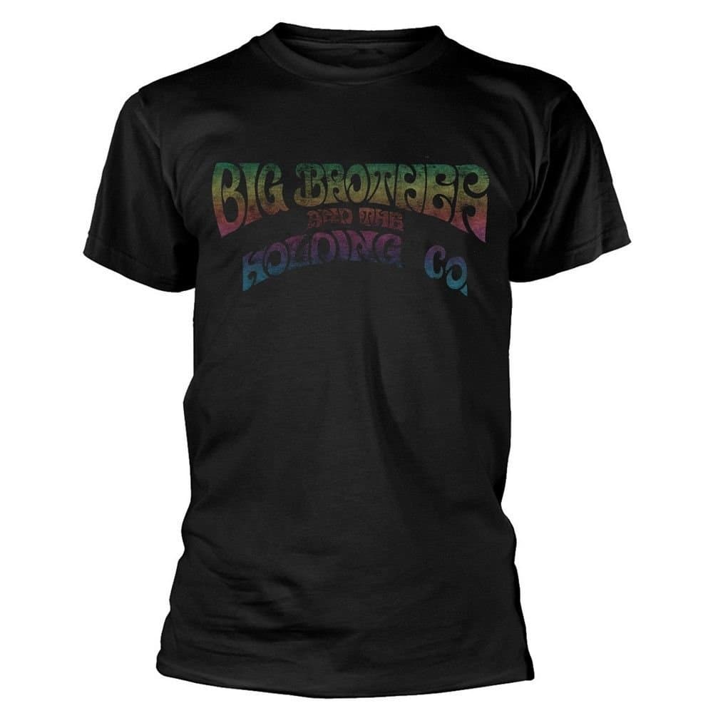 Big Brother & The Holding Company Big Brother & The Holding Company Men's Vintage Cotton Logo T-Shirt in Black