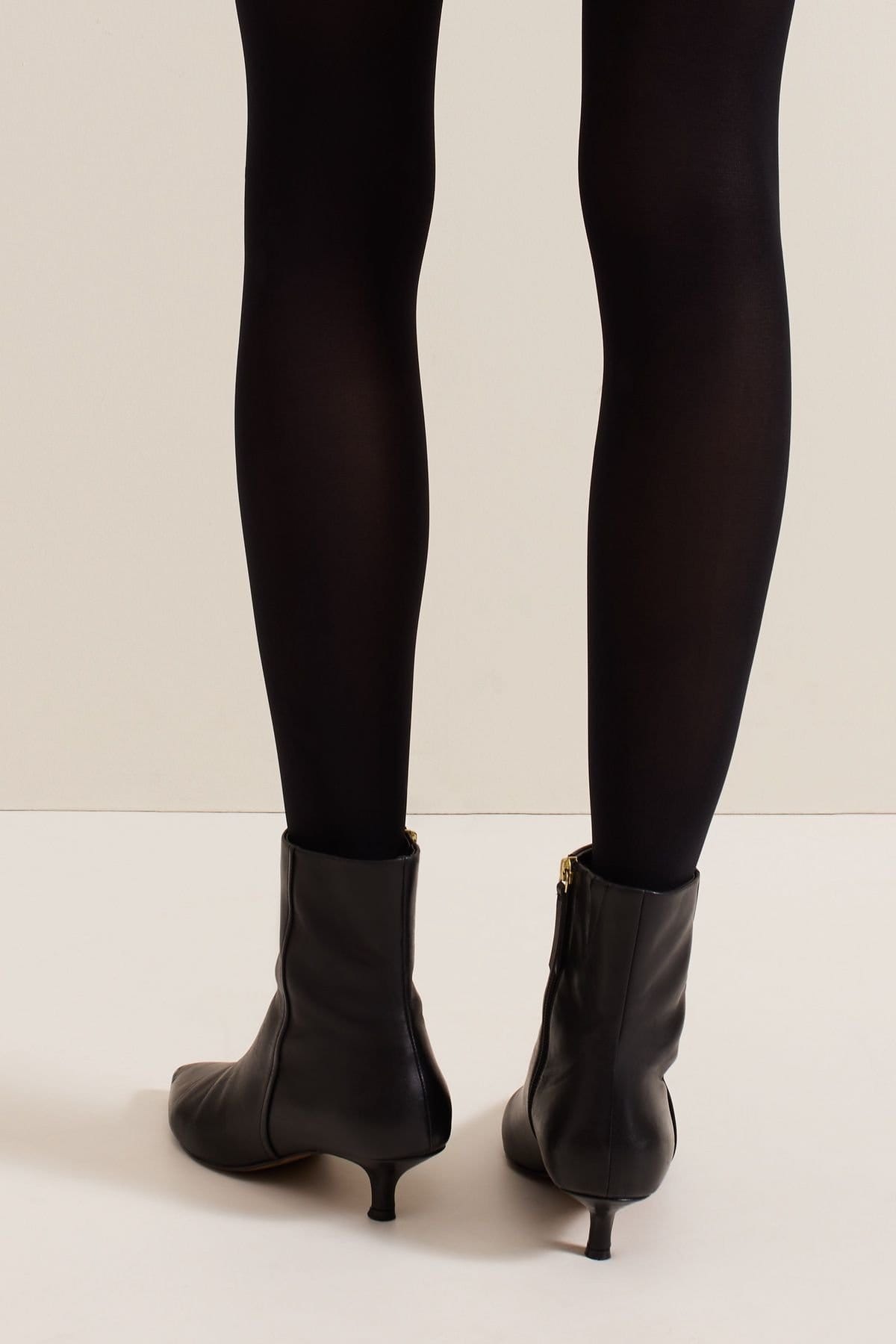 Phase Eight Phase Eight Women's Leather Kitten Heel Boot in Black - 4