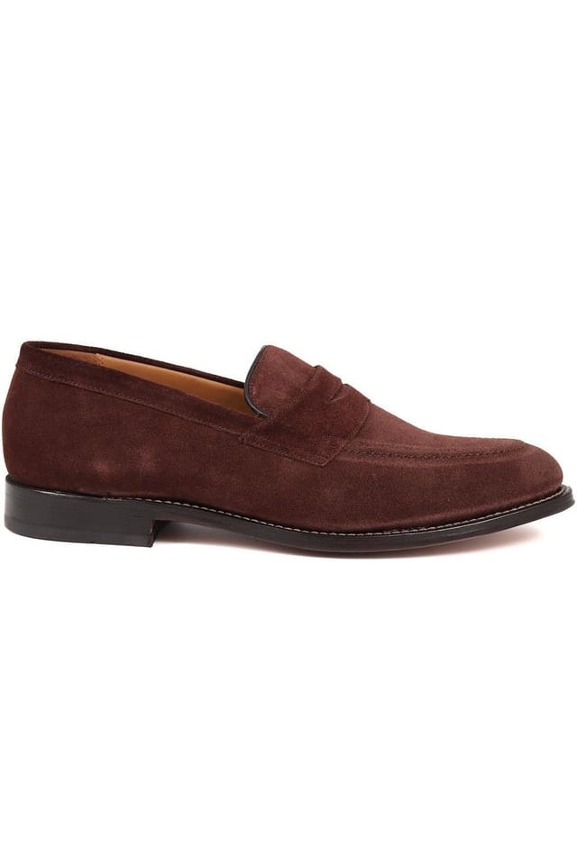 Jones Bootmaker Jones Bootmaker Men's Barcelona Goodyear Welted Leather Loafers in Dark Brown - 2