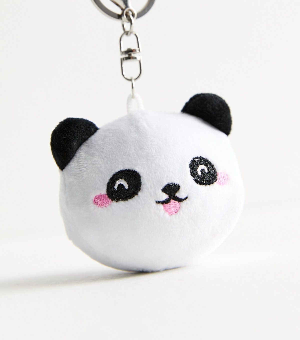 New Look White Smiley Panda Keyring New Look - 2