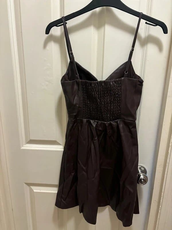 Bershka Bershka chocolate pleather dress