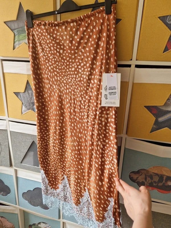 Never Fully Dressed Fawn Print Maeva Midi Skirt Size 14