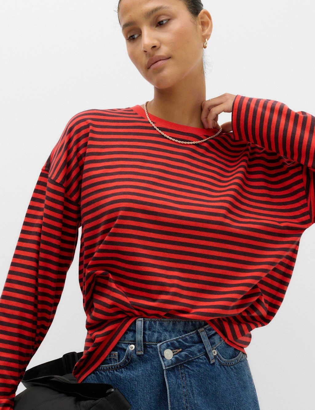 Marks & Spencer M&S Pure Cotton Top Red Mix