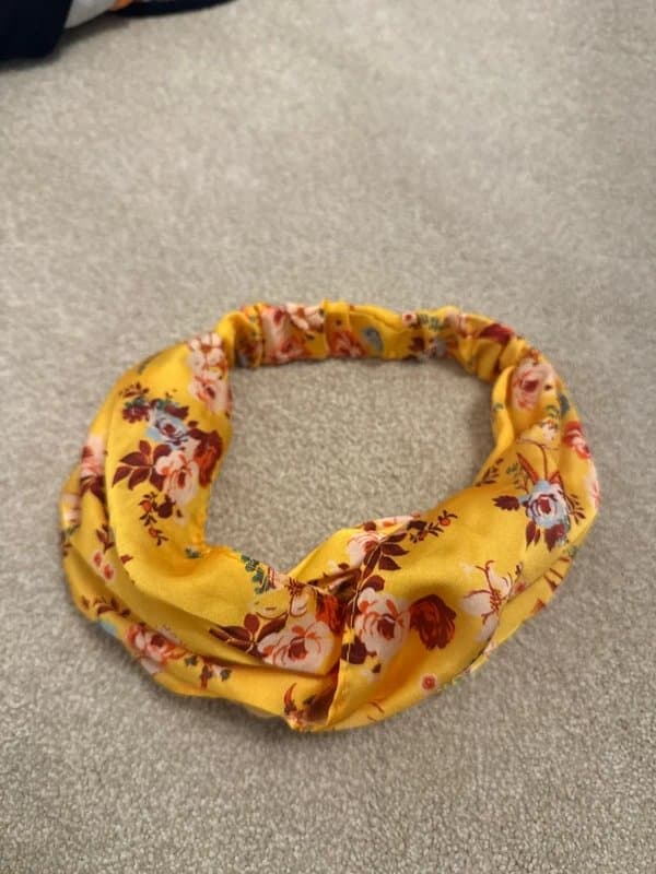 New Look Yellow satin hair band