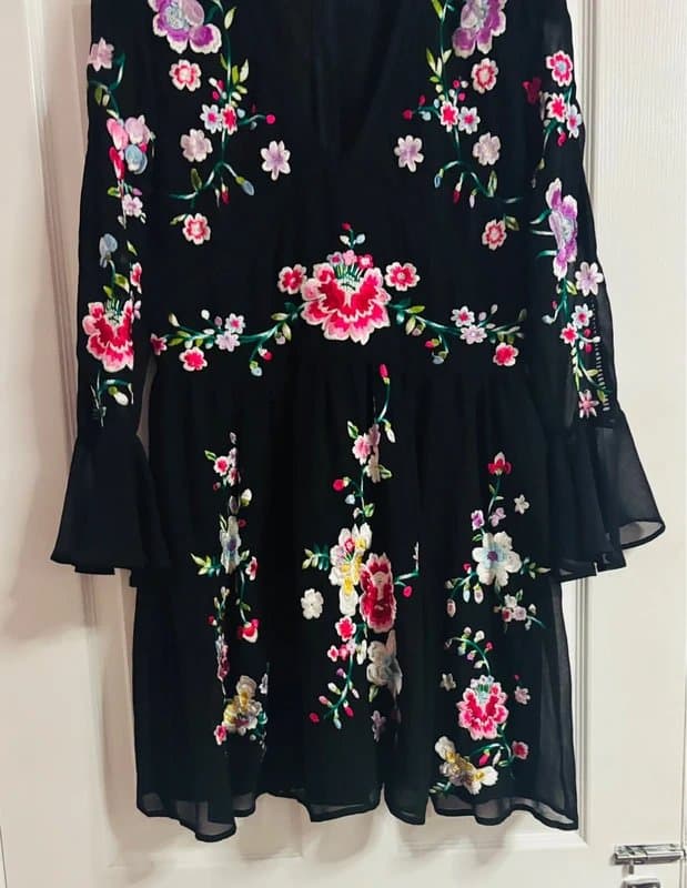 ASOS ASOS 10 plunge statement lined floral wedding party holiday dress same day post