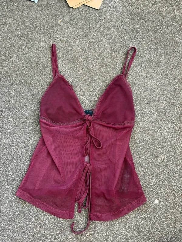 ASOS Burgundy Lace Bralette Top