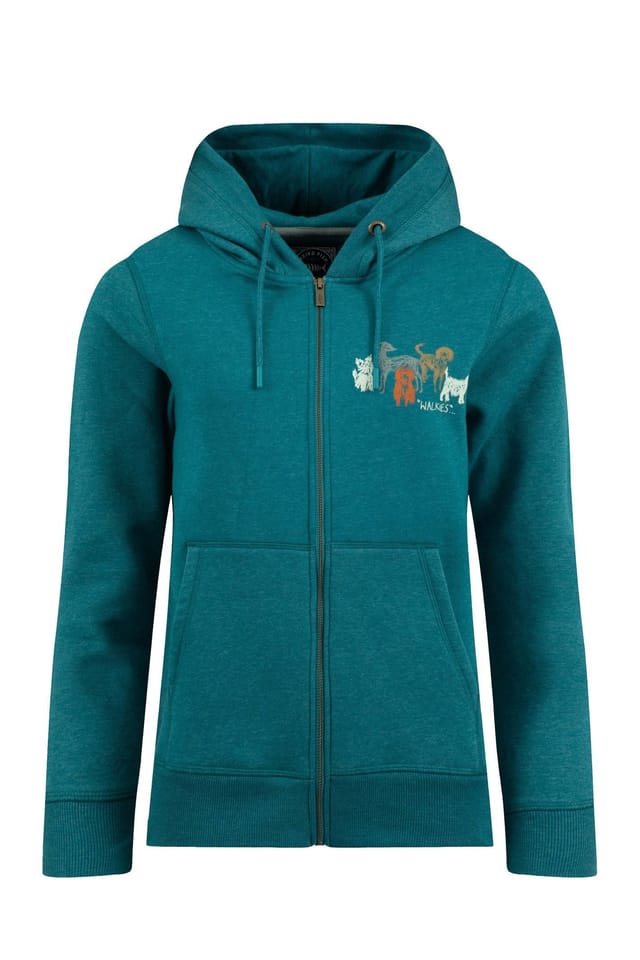 Weird Fish Weird Fish Women's Franchises Graphic Full Zip Hoodie in Teal - 2