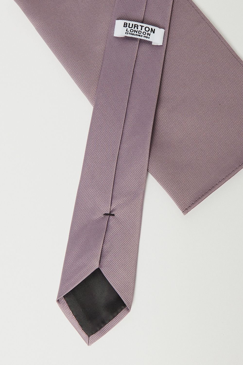 Burton Burton Men's Dusty Mauve Tie & Pocket Square - 3