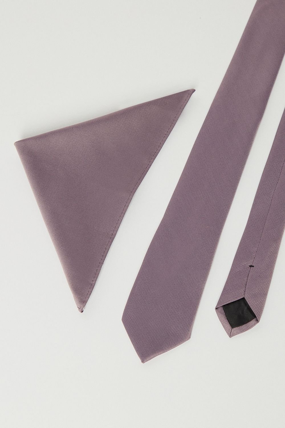 Burton Burton Men's Dusty Mauve Tie & Pocket Square - 4