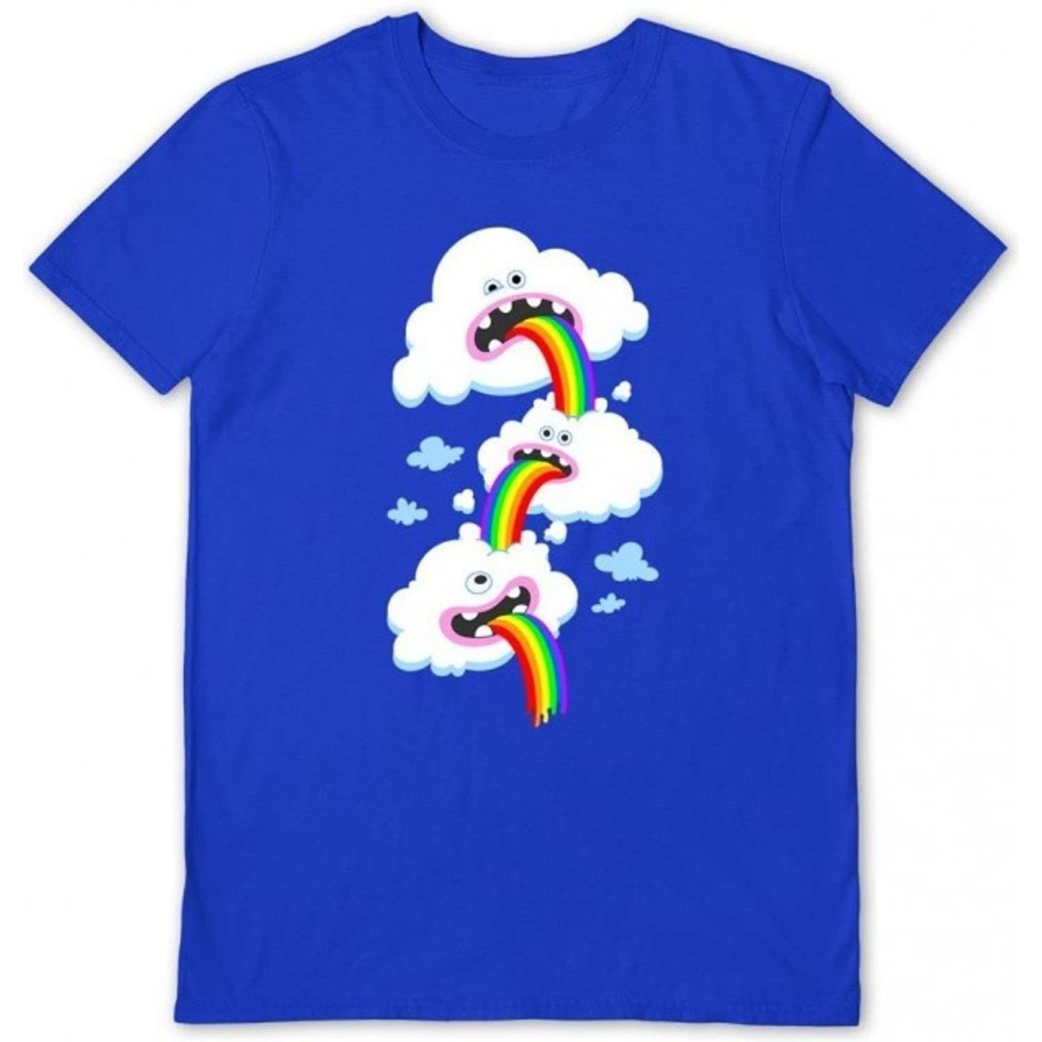 Benjimoji Benjimoji Men's Rainbow Overload T-Shirt in Blue