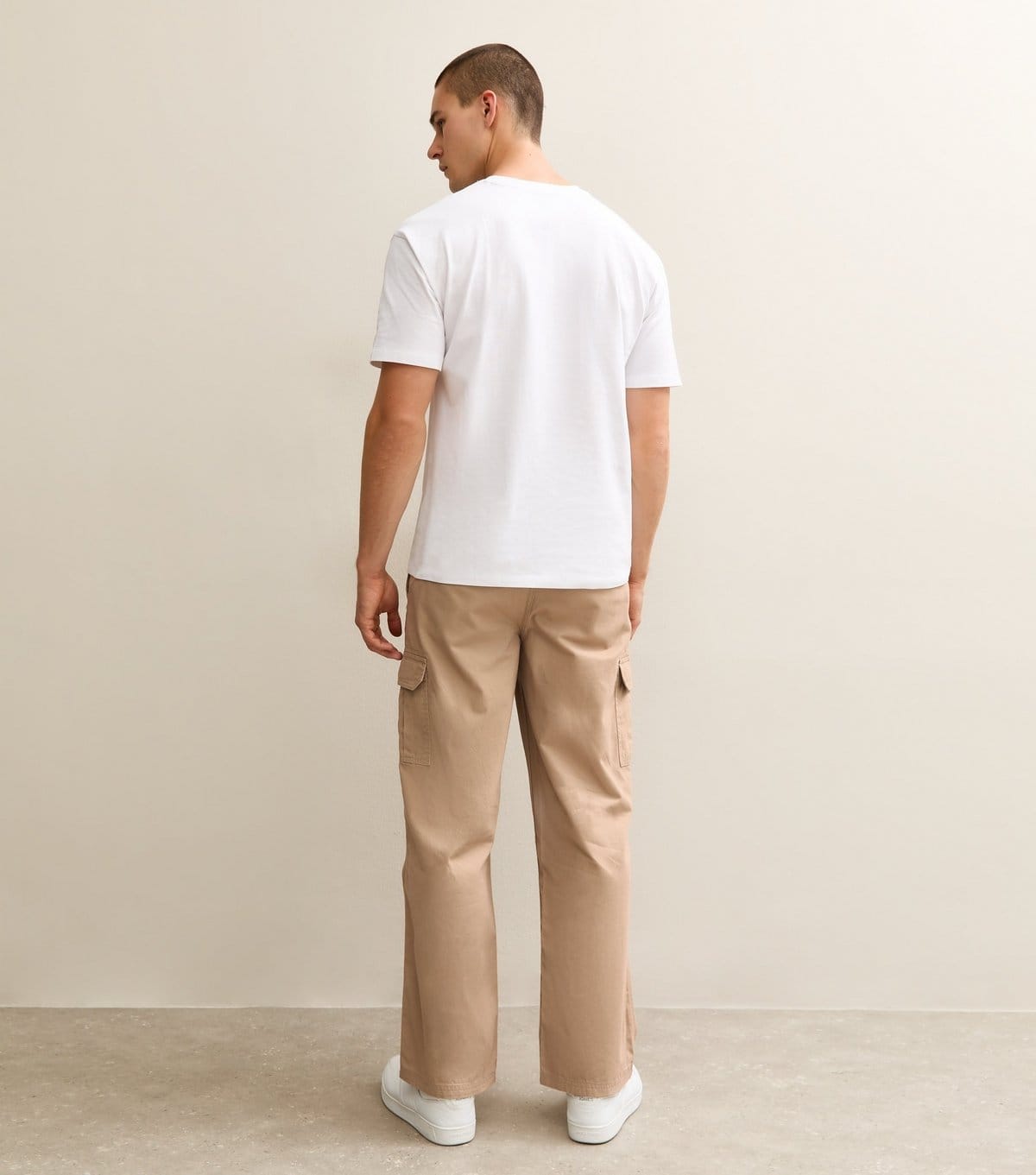 New Look Men's Tan Relaxed Cargo Trousers New Look - 4