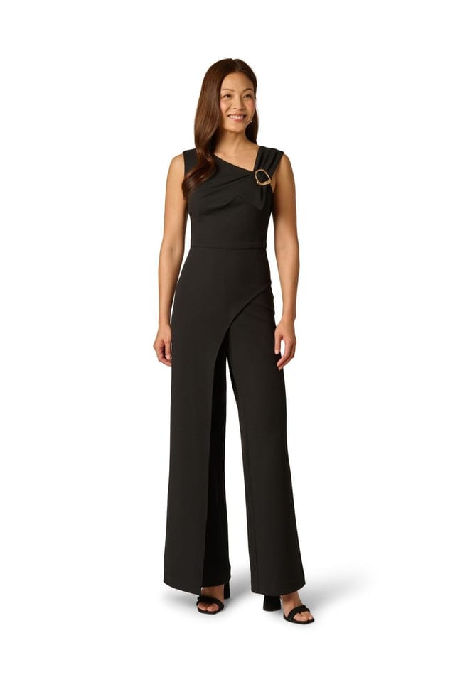 Adrianna Papell Adrianna Papell Women's Knit Crepe Jumpsuit in Black - 2