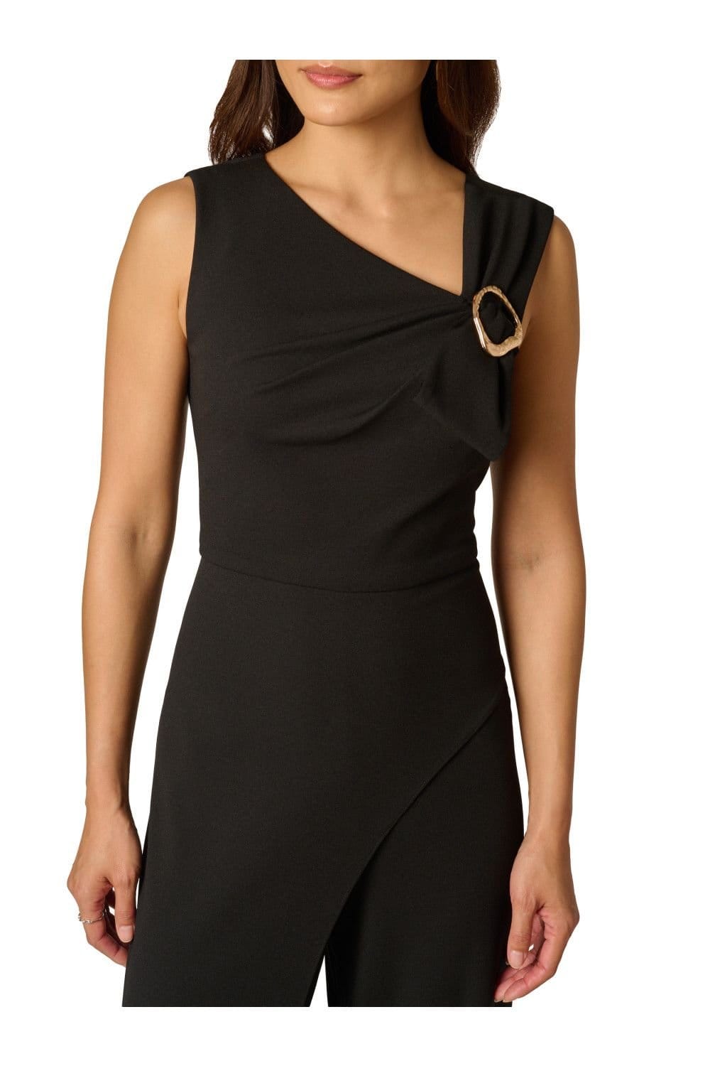 Adrianna Papell Adrianna Papell Women's Knit Crepe Jumpsuit in Black - 4