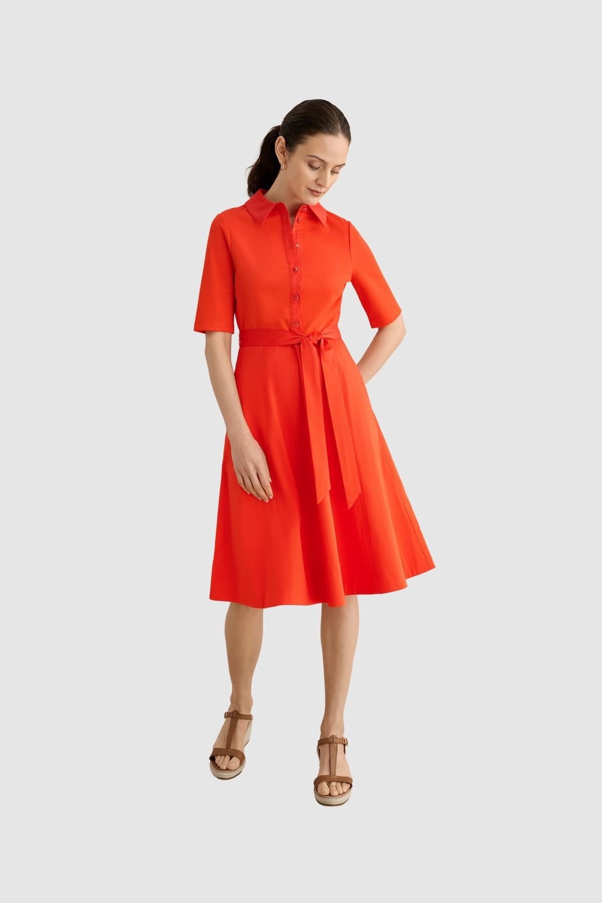 Hobbs London Scarlet Midi Shirt Dress