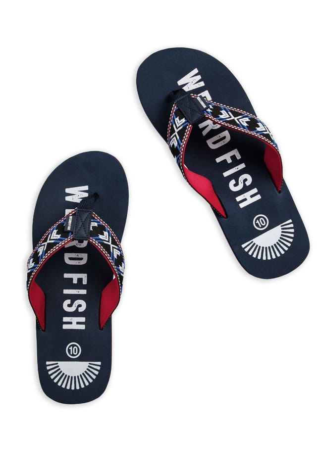 Weird Fish Weird Fish Men's Hamdon Jacquard Flip Flop in Navy - 2