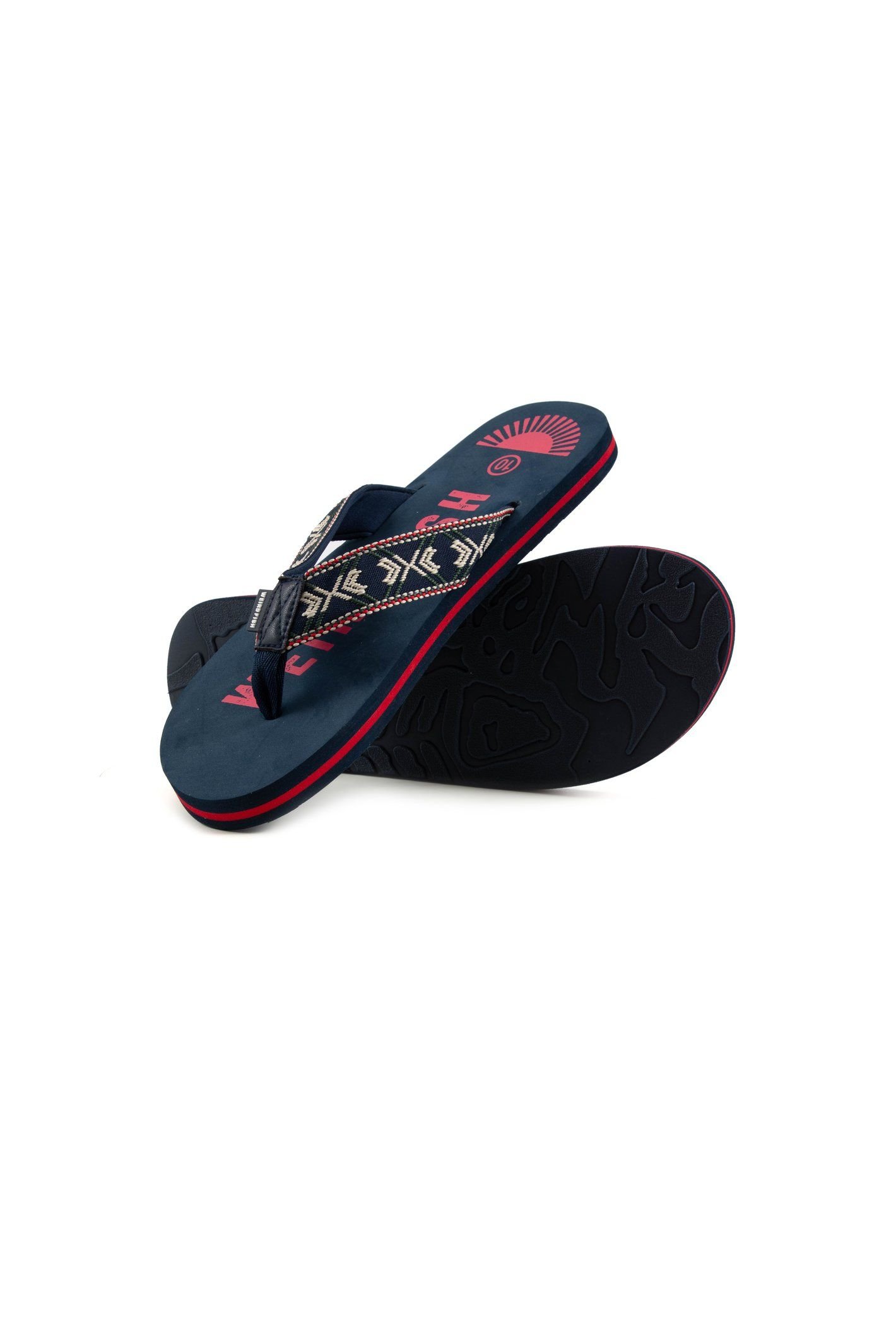 Weird Fish Weird Fish Men's Hamdon Jacquard Flip Flop in Navy - 4