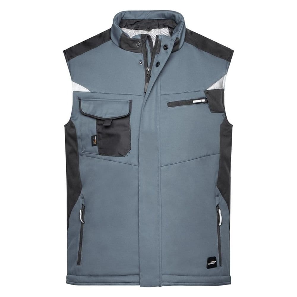 James and Nicholson Men's Mid Grey Softshell Gilet