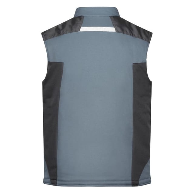 James and Nicholson James and Nicholson Men's Softshell Durable Gilet in Mid Grey - 2