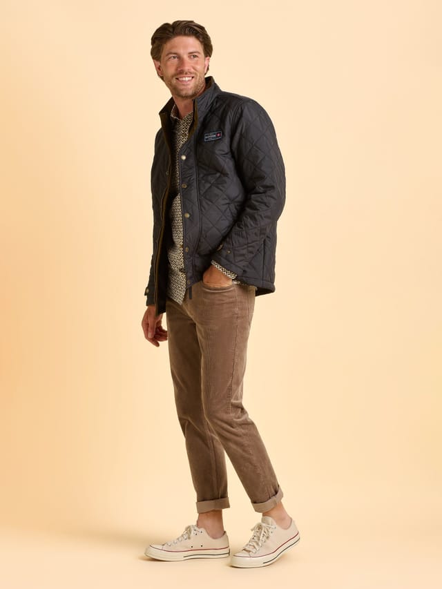 Brakeburn Brakeburn Men's Sanderstead Diamond Quilted Jacket in Black - 3