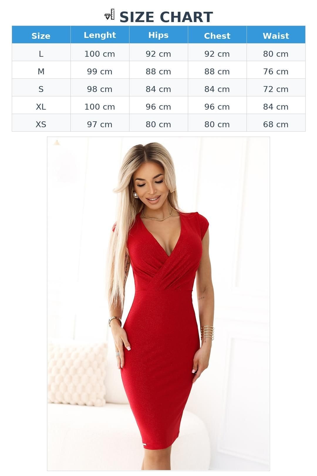 Love Lace Love Lace Women's Radiant Shimmer Pencil Evening Dress in Red - 4