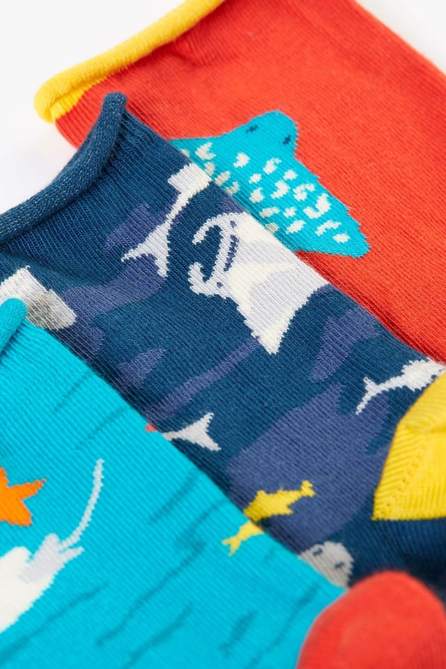 Frugi Frugi Men's Roly Bamboo 3 Pack Socks - 3