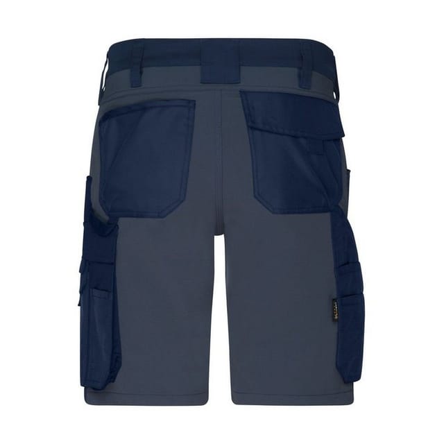 James and Nicholson James and Nicholson Men's Workwear Stretch Slim Cargo Shorts in Navy - 2