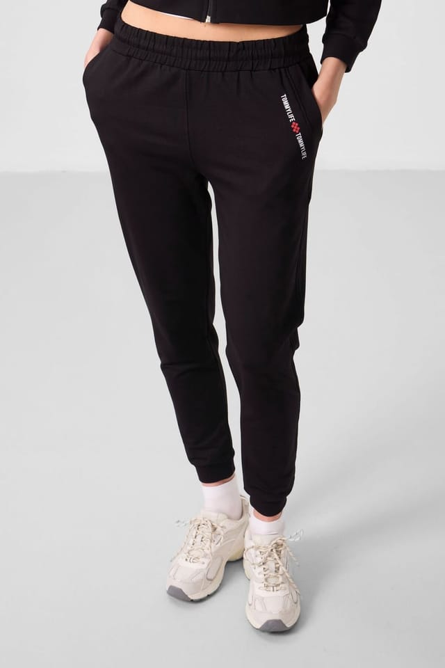 Tommy Life Tommy Life Women's Oversized Hooded Zip Sweatshirt & Pants Set in Black - 3