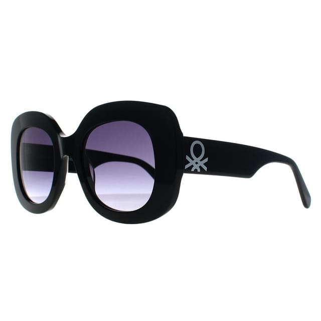 Benetton Benetton Women's Oval Black Blue Gradient BE5067 - 2