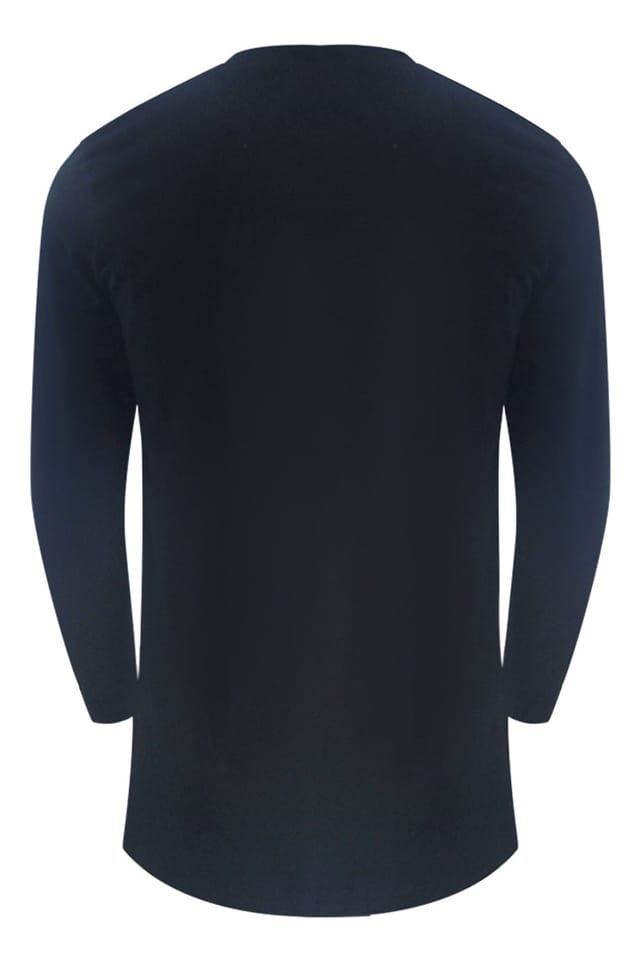 Love Moschino Love Moschino Men's Long Sleeve Round Relaxed Fit T-shirt in Navy - 3