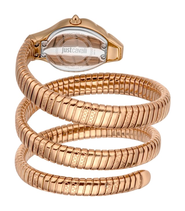 Just Cavalli Just Cavalli Women's Snake 316L Stainless Steel White Dial Watch in Gold - 2
