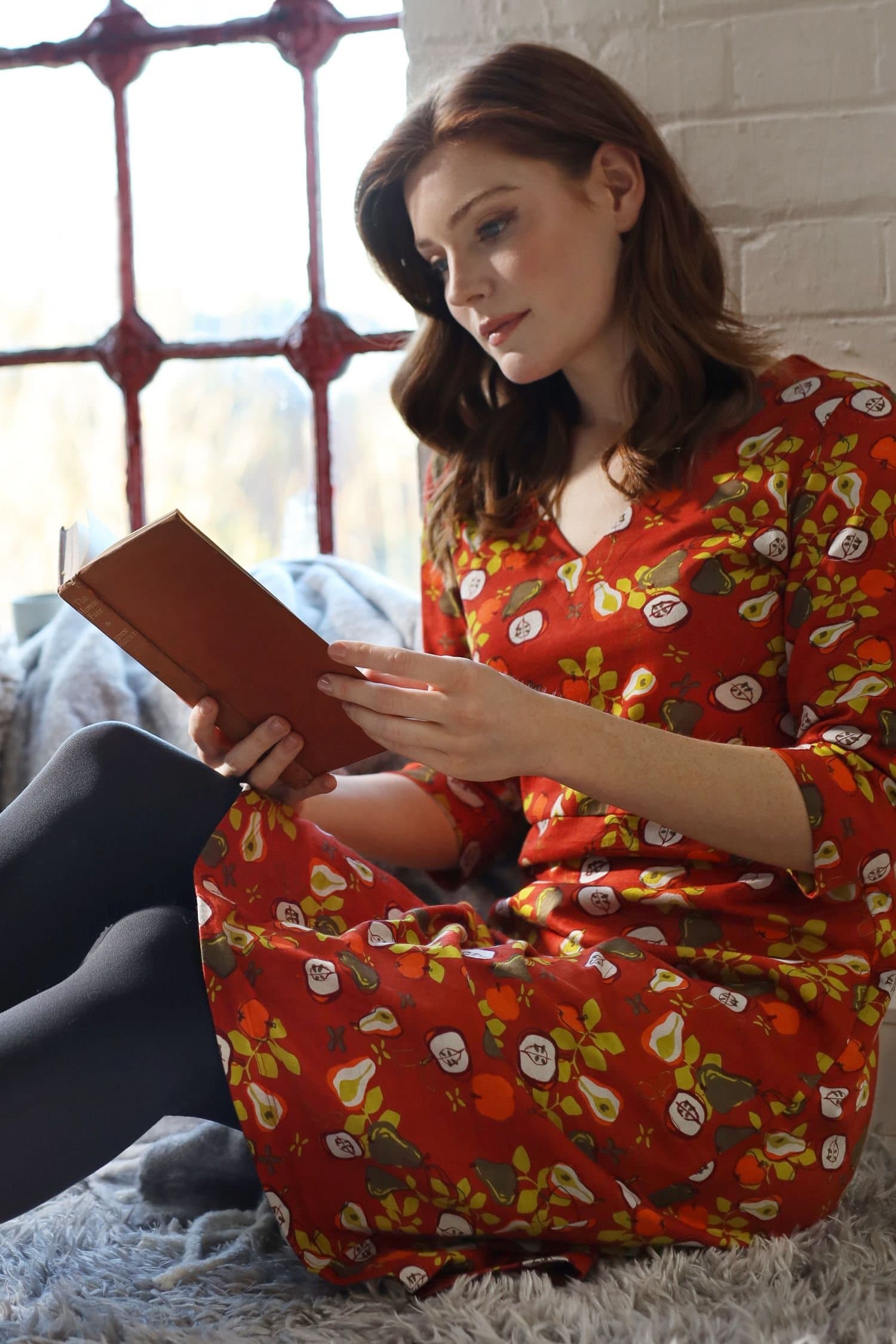 Nomads Clothing Nomads Clothing Women's Cotton Jersey V Neck dress in Red