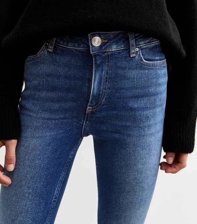 New Look Women's Blue Mid Rise Skinny Jeans New Look - 3