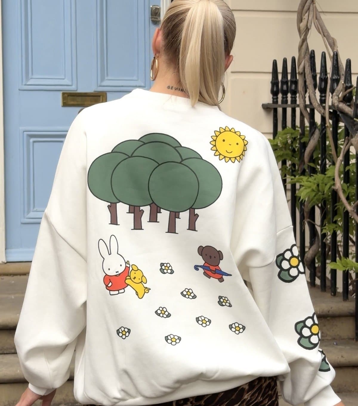 Skinnydip Women's White Miffy Woodland Print Sweatshirt Skinnydip New Look