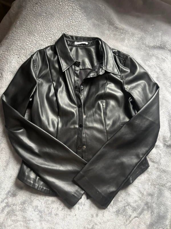 Bershka Bershka leather shirt