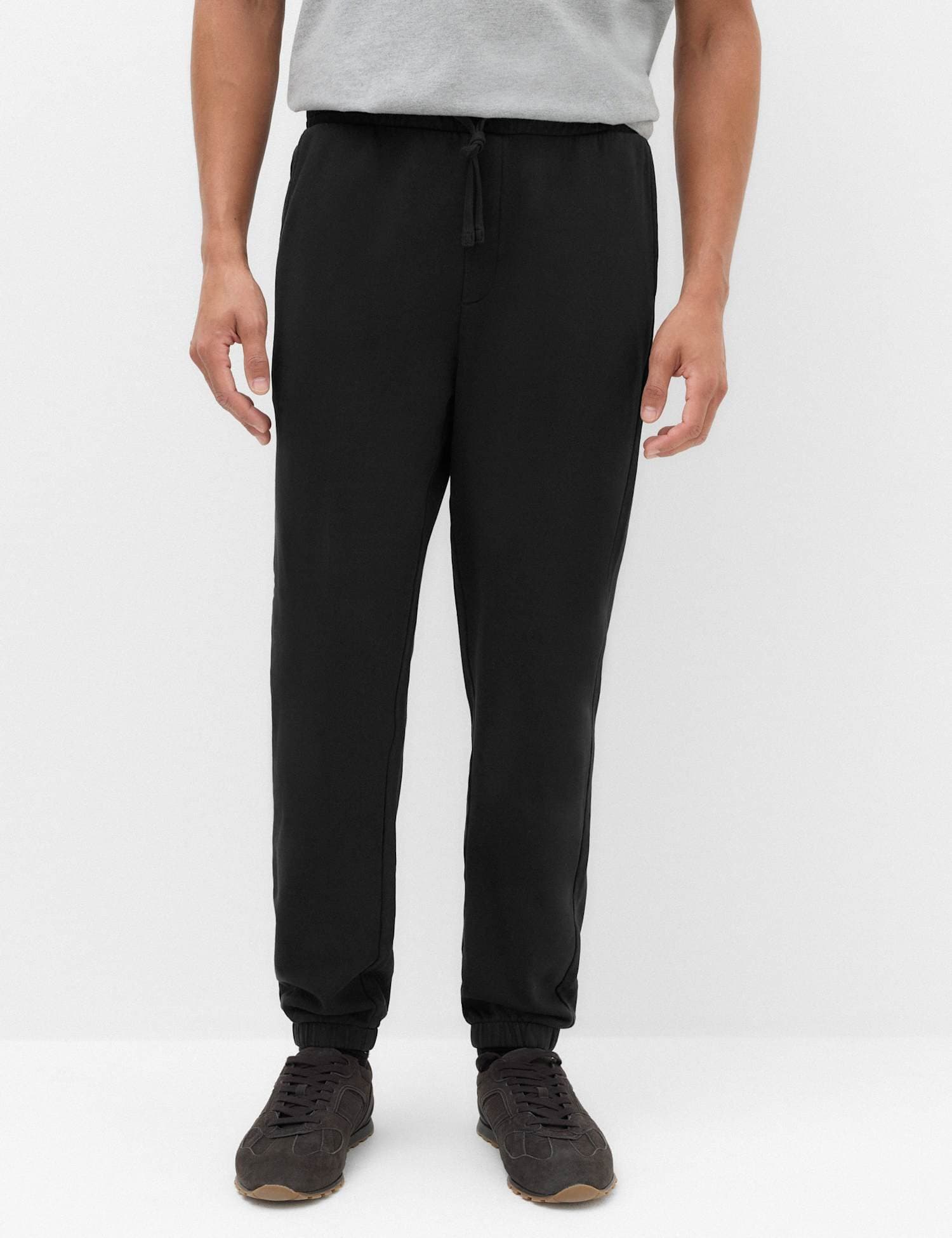 Marks & Spencer M&S Garment Dyed Pure Cotton Joggers Black