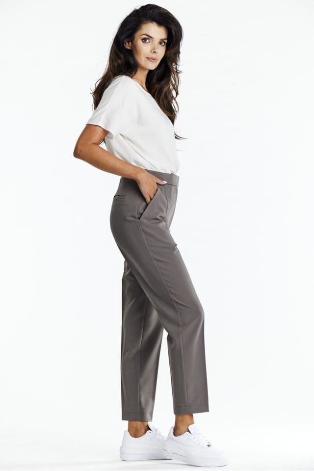 Love Lace Love Lace Women's Awama Elegant Cigarette Pants in Grey - 2