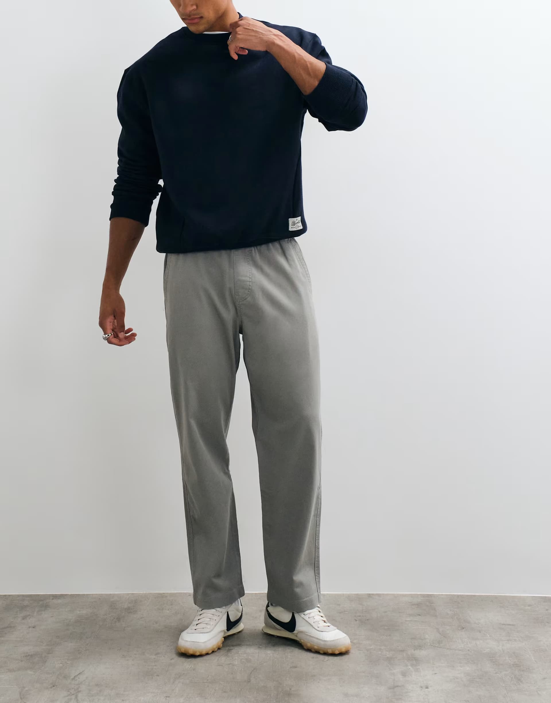 ASOS Hollister loose pull on trousers in grey