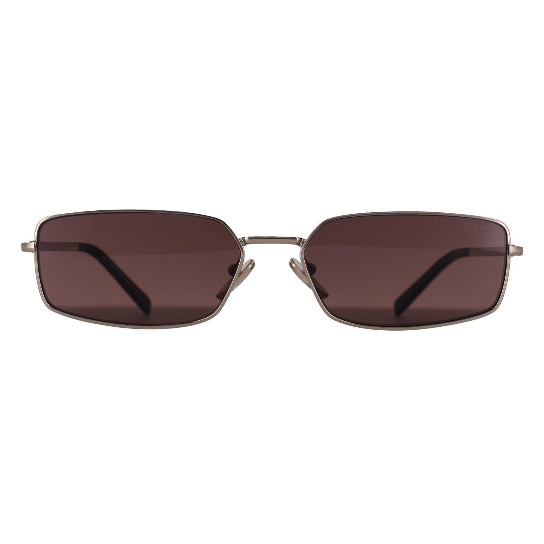 Prada Prada Women's Rectangle Pale Gold Black Chocolate PRA60S