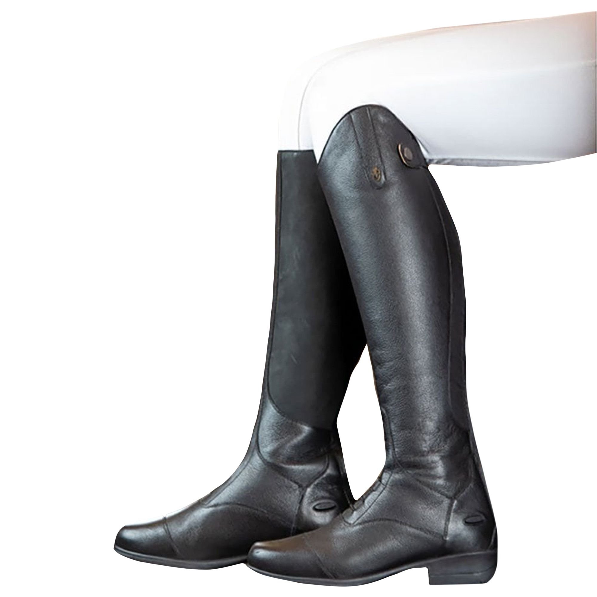 Moretta Moretta Women's Albina Leather Long Riding Boots in Black - 2