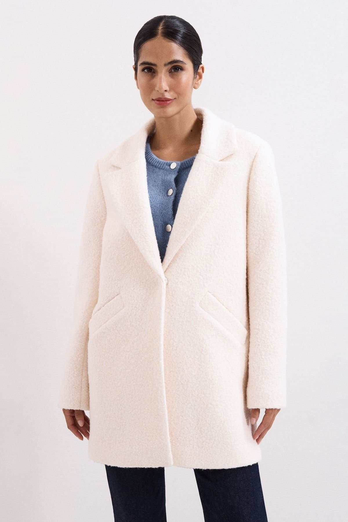 Phase Eight Phase Eight Women's Malin Wool Coat in Ivory