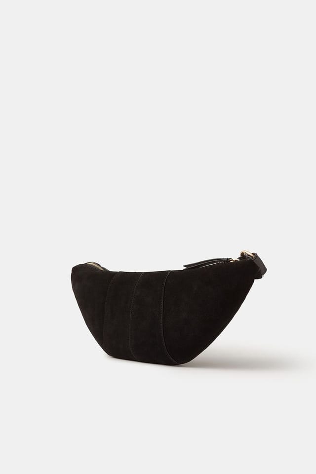 Accessorize Accessorize Women's Stud Suede Sling Crossbody Bag in Black - 2