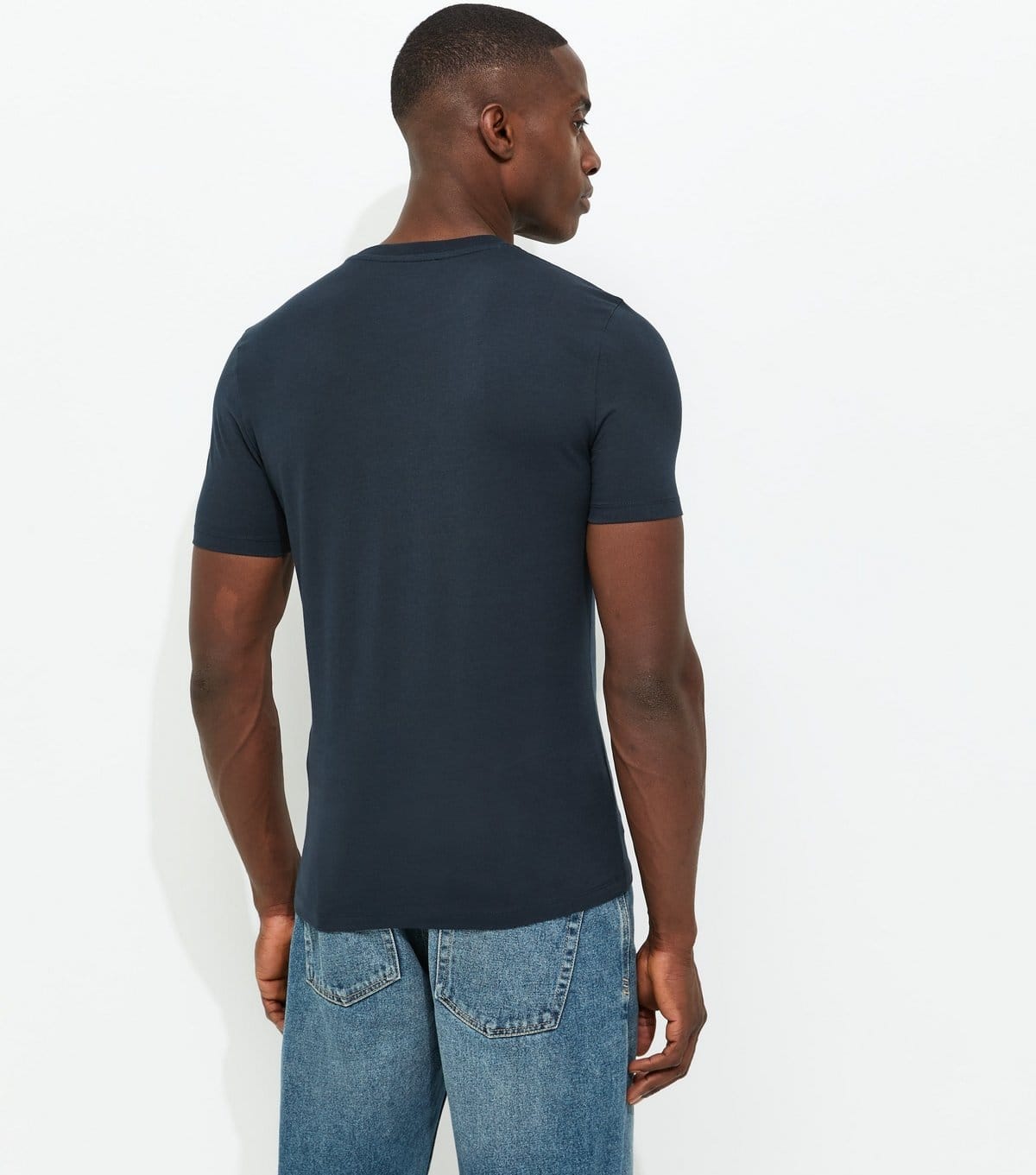 New Look Men's Navy Muscle Fit T-Shirt New Look - 4