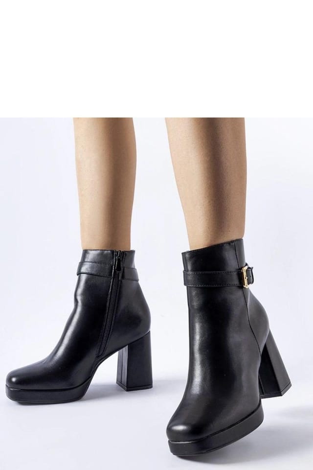 Love Lace Love Lace Women's Classic Insulated Smooth Ankle Boots with Zipper Heel Comfort in Black - 2