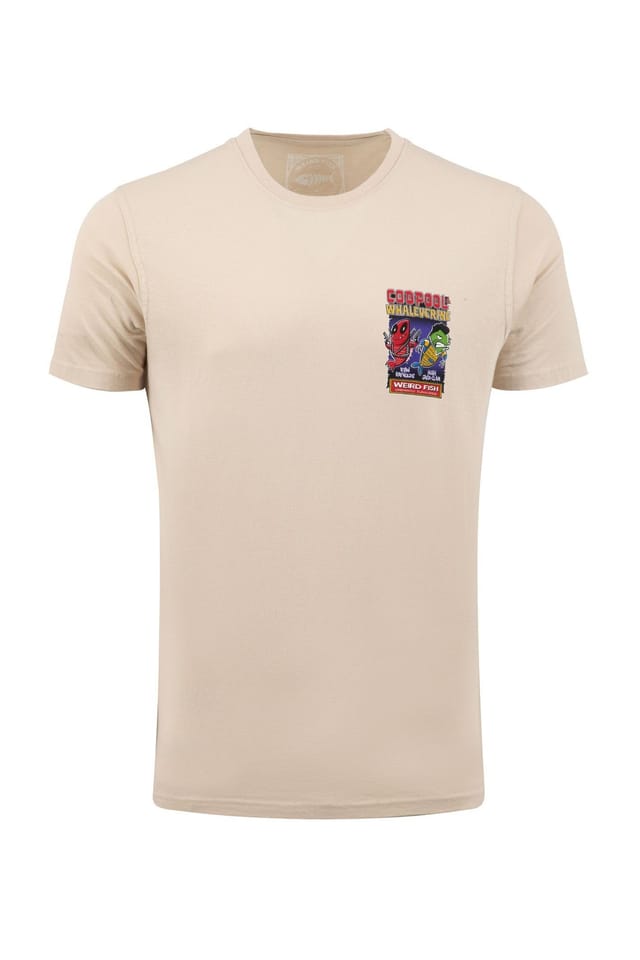 Weird Fish Weird Fish Men's Codpool Artist T-Shirt in Ecru - 2