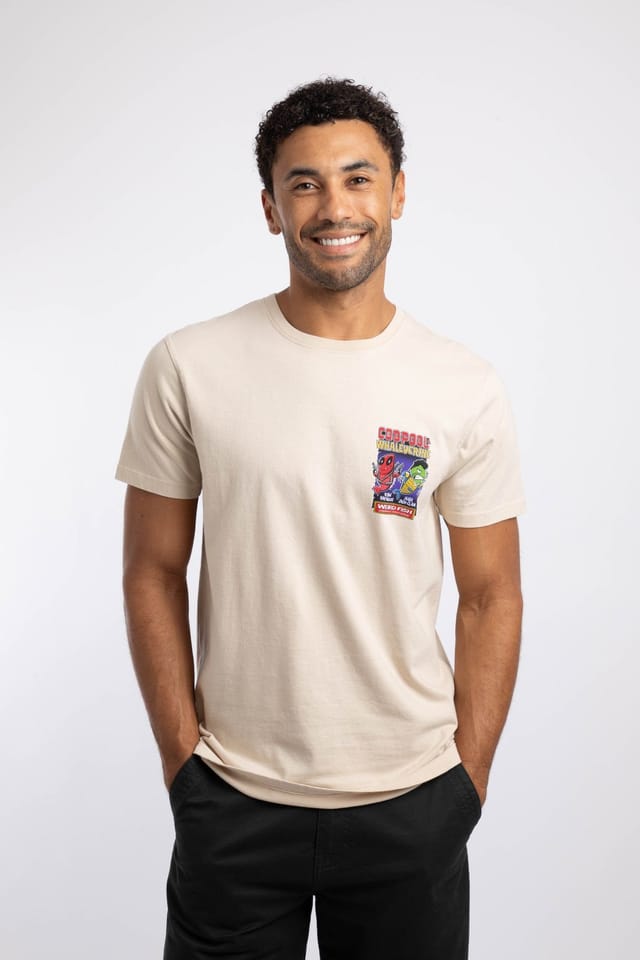Weird Fish Weird Fish Men's Codpool Artist T-Shirt in Ecru - 3