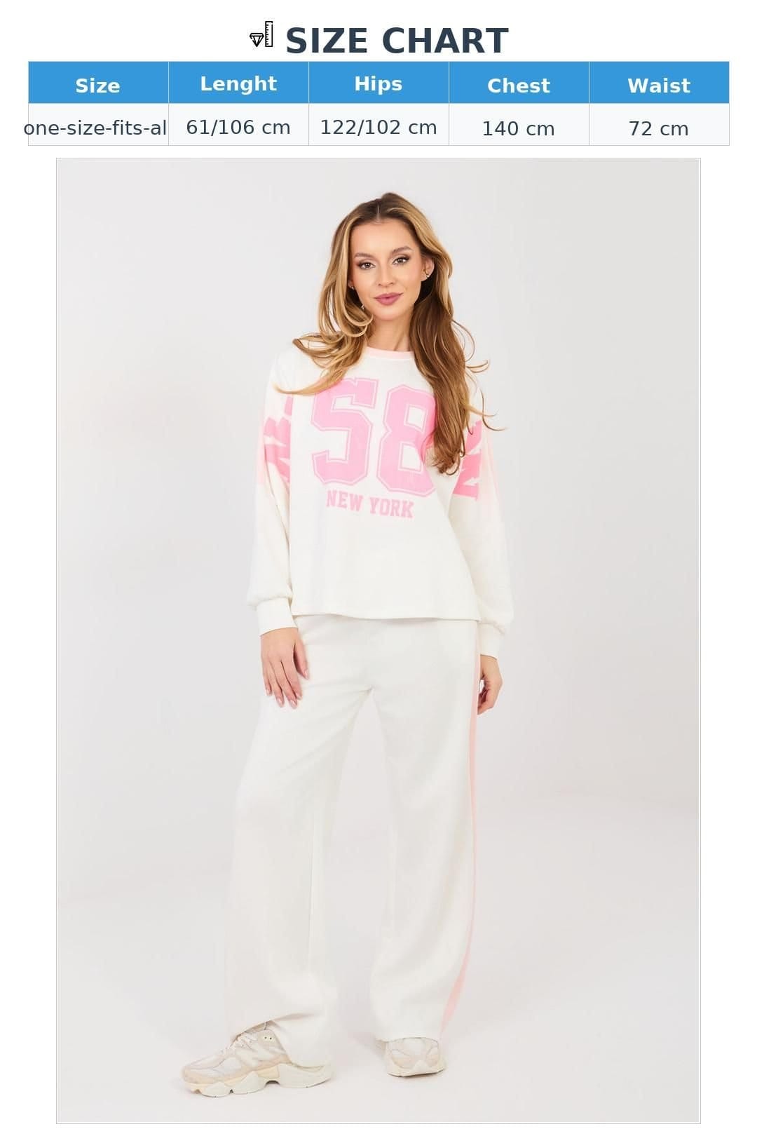 Love Lace Love Lace Women's Sporty Stripe Hoodie & Sweatpants Set in Off-White - 4