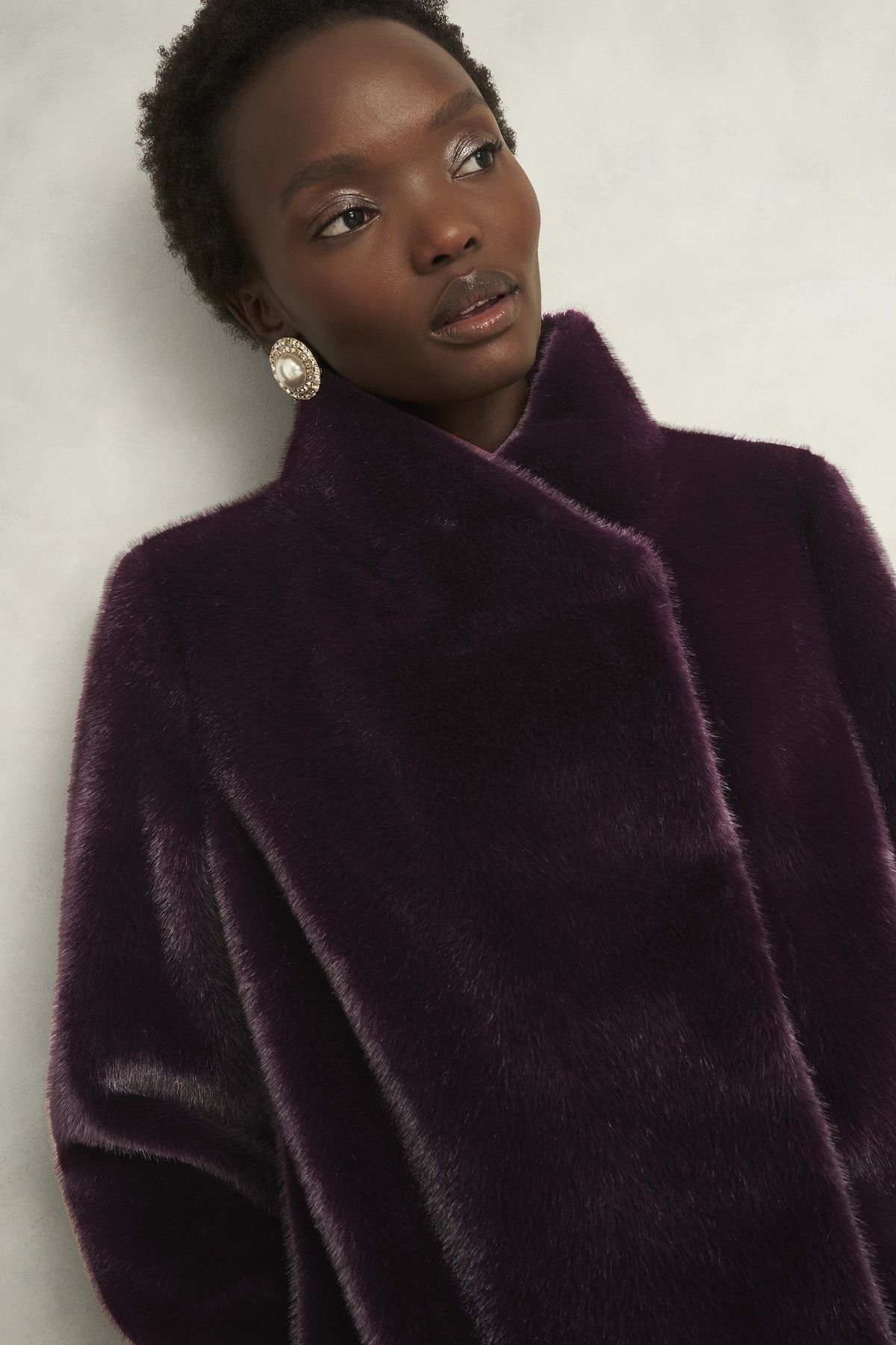 Hobbs London Hobbs London Women's Tarini Coat in Wine - 3