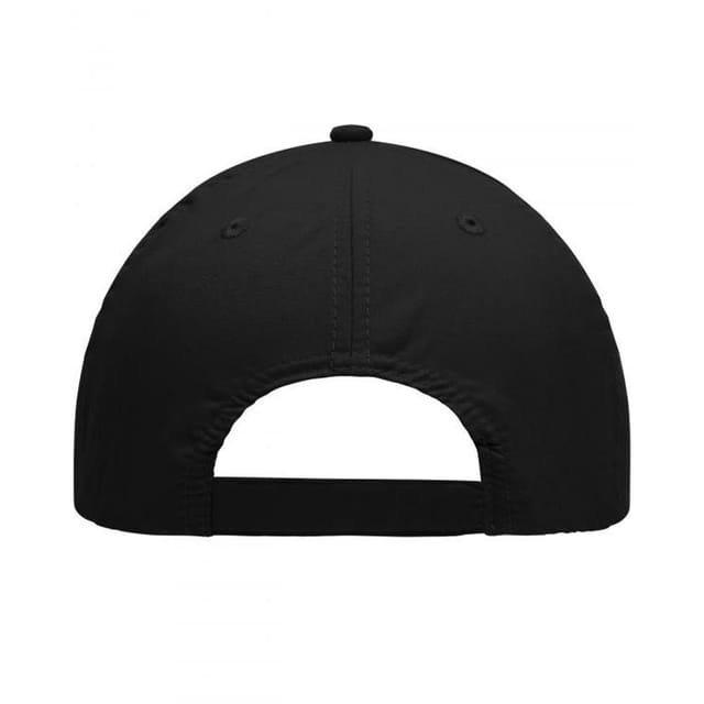 Myrtle Beach Myrtle Beach Men's Peached Polyester 6 Panel Cap in Black - 2