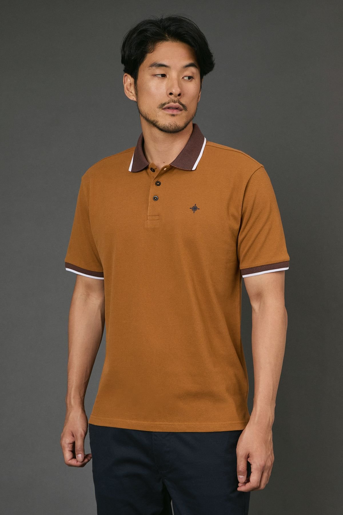 Maine Maine Men's Tobacco Pique Polo Shirt - 2